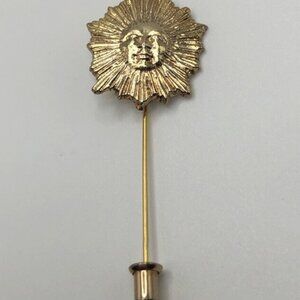 Vintage Gold Plated Sterling Silver Sun Gorham Stick Pin